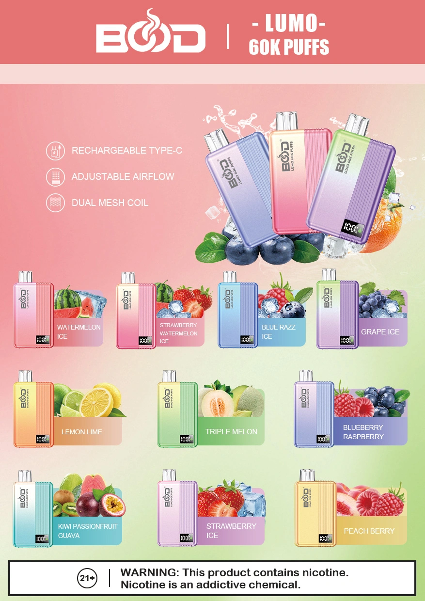 BOOD Lumo 60K Puffs 60000 Sigaretta Elettronica Usa e Getta Ingrosso Spedizione Gratuita