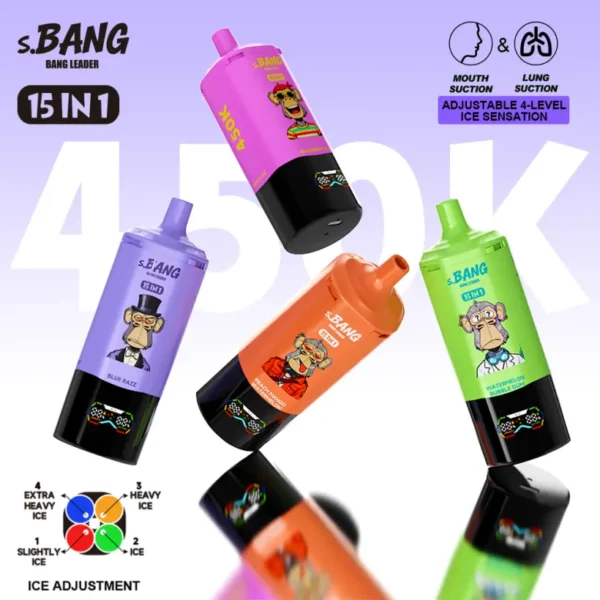 Bang Leader 450K Puffs 15 In 1 Sigaretta Elettronica Usa E Getta Multi Gusti Spedizione Gratuita