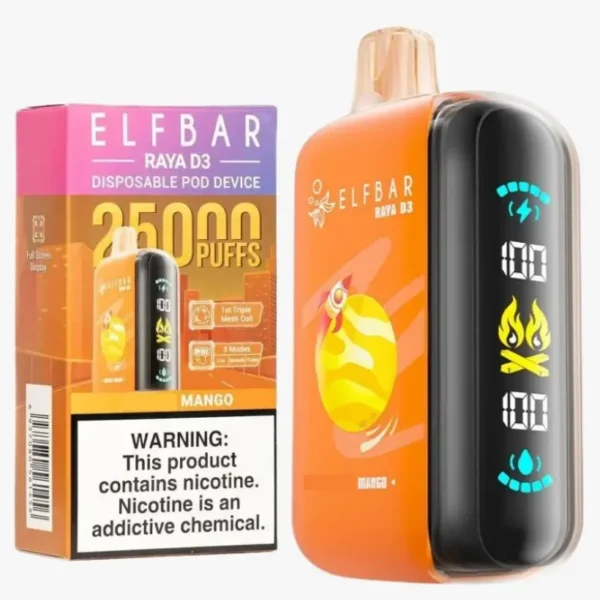 ELF BAR 25K Puffs 25000 RAYA D3 Sigaretta Elettronica Usa e Getta Magazzino UE
