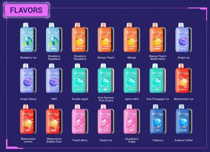 ELF BAR 25K Puffs 25000 RAYA D3 Sigaretta Elettronica Usa e Getta Magazzino UE
