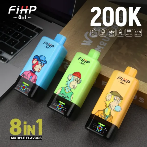 FIHP 200K Puffs 8 In 1 Sigaretta Elettronica Usa E Getta 200000 Spedizione Gratuita Magazzino UE