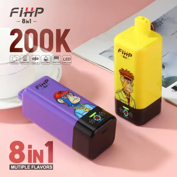 FIHP 200K Puffs 8 In 1 Sigaretta Elettronica Usa E Getta 200000 Spedizione Gratuita Magazzino UE