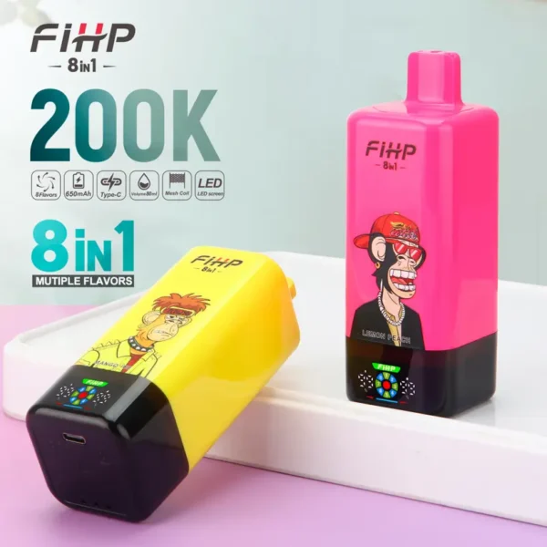 FIHP 200K Puffs 8 In 1 Sigaretta Elettronica Usa E Getta 200000 Spedizione Gratuita Magazzino UE