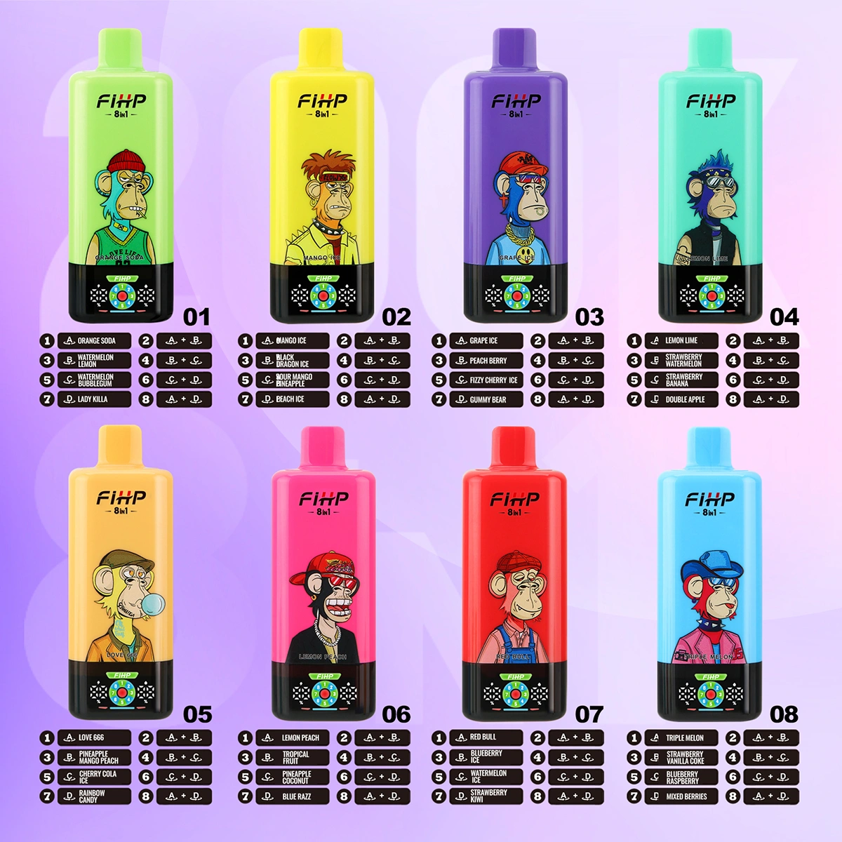 FIHP 200K Puffs 8 In 1 Sigaretta Elettronica Usa E Getta 200000 Spedizione Gratuita Magazzino UE