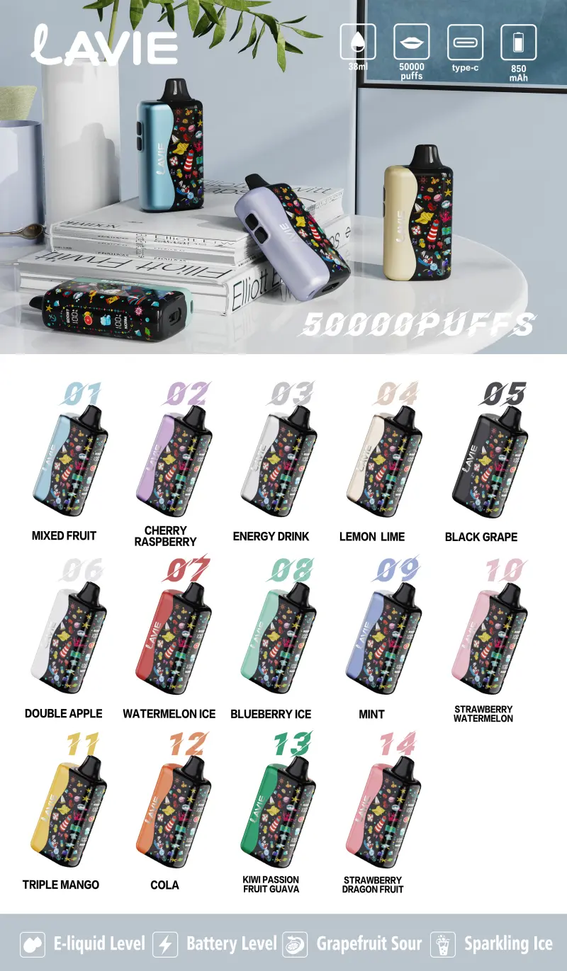 Lavie 50K Puffs 50000 Migliore Sigaretta Elettronica Usa E Getta Vendita All Ingrosso Spedizione Gratuita 16 Lavie 50K Puffs 50000 Migliore Sigaretta Elettronica Usa E Getta Vendita All Ingrosso Spedizione Gratuita