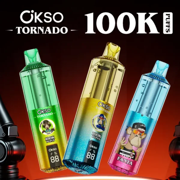 OKSO Tornado 100k Puffs 100000 Vape Pen Usa e Getta Ricaricabile con Spedizione Gratuita