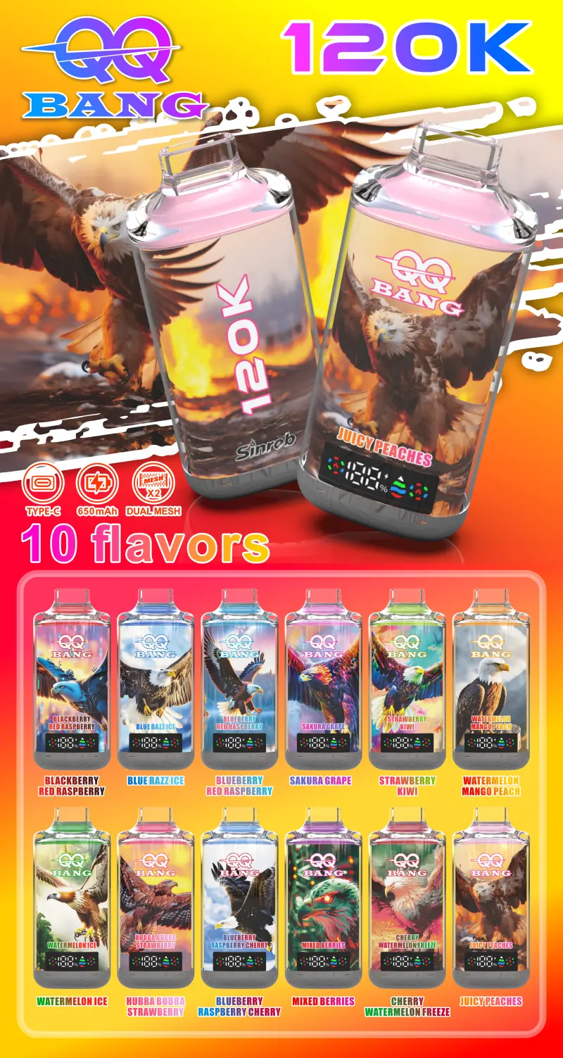 QQ Bang 120K Puffs Crystal Sigaretta Elettronica Usa E Getta Economica 120000 Spedizione Gratuita