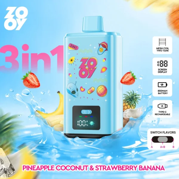 Zooy 150K Puffs 150000 Triple Gusti Vape Usa E Getta 3 In 1 Vendita All Ingrosso Magazzino UE