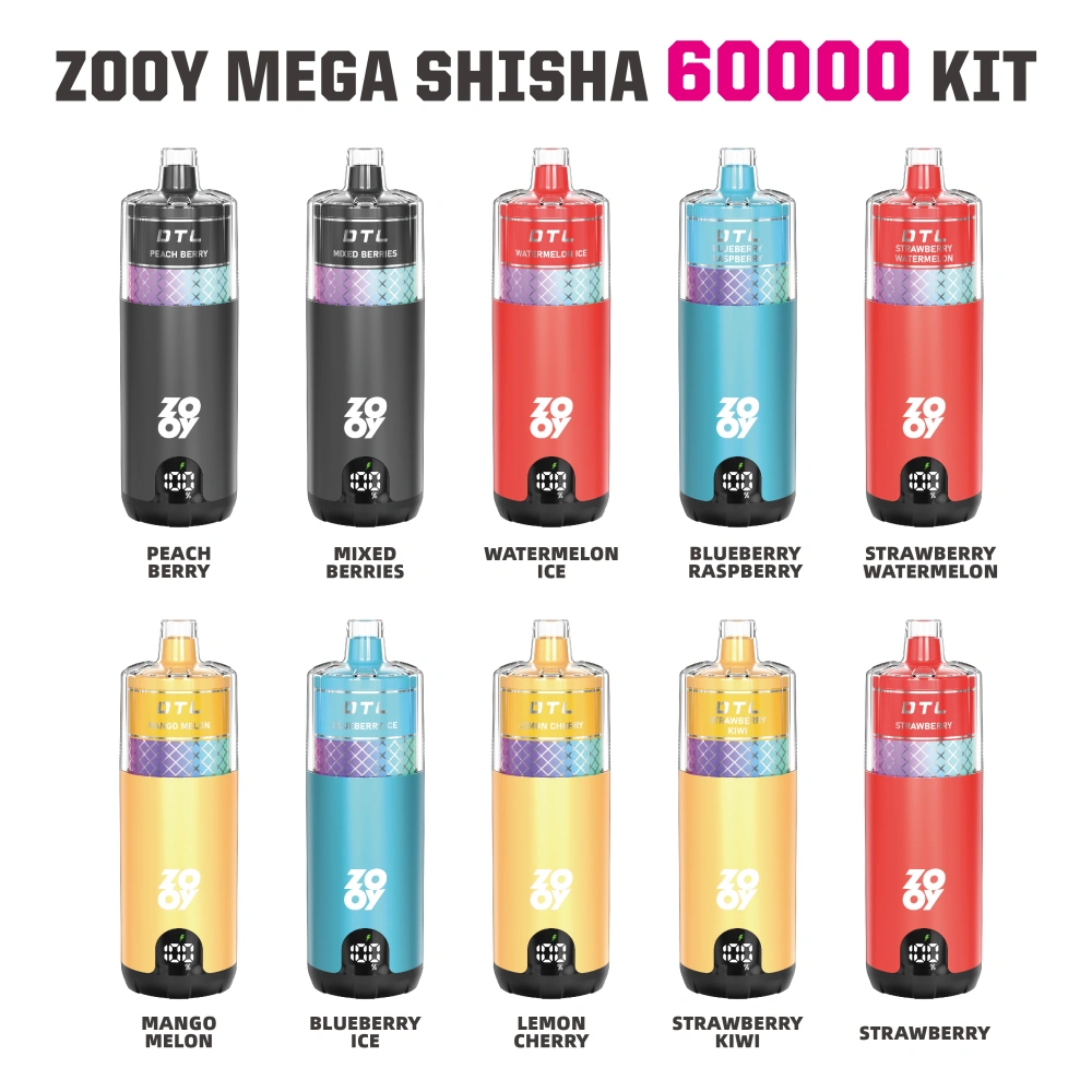ZOOY Mega 60K Puffs 60000 DTL Shisha Sigaretta Elettronica Usa E Getta Vendita All Ingrosso Magazzino UE