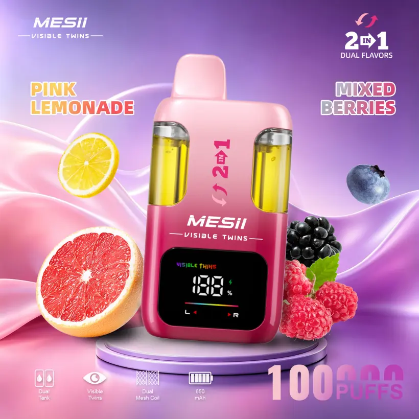 Mesii 100K Puff Visible Twins Doppi Gusti Crystal Vape Usa E Getta Spedizione Gratuita 7 Mesii 100K Puff Visible Twins Doppi Gusti Crystal Vape Usa E Getta Spedizione Gratuita
