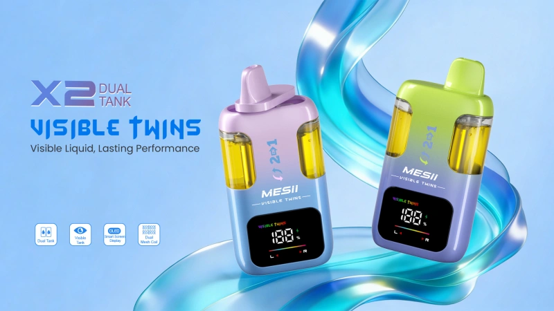 Mesii 100K Puff Visible Twins Doppi Gusti Crystal Vape Usa E Getta Spedizione Gratuita
