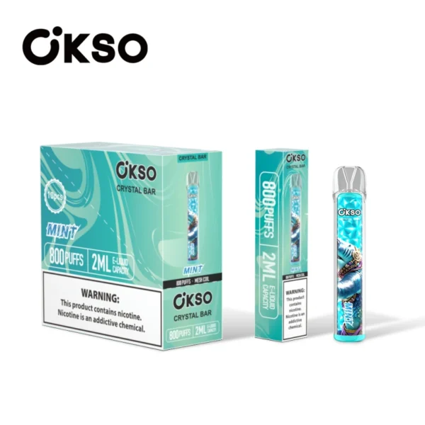 OKSO 800 Puffs Crystal Bar Vape Usa E Getta Economico Vendita All Ingrosso Con 2ml E Liquid