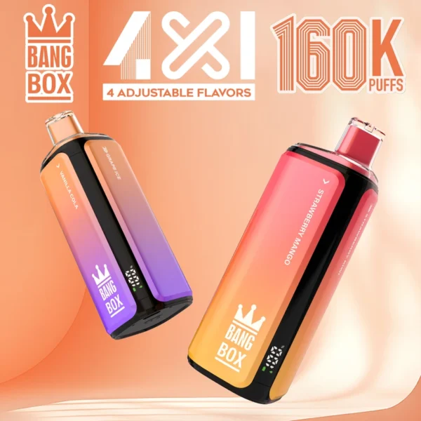 Bang Box 160K Puff 4 in 1 Gusti Regolabili Vape Usa e Getta Negozio Spedizione Gratuita