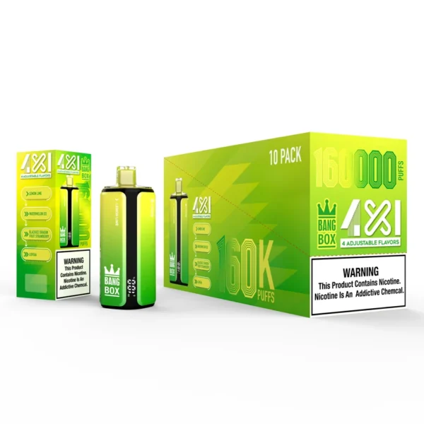 Bang Box 160K Puff 4 in 1 Gusti Regolabili Vape Usa e Getta Negozio Spedizione Gratuita