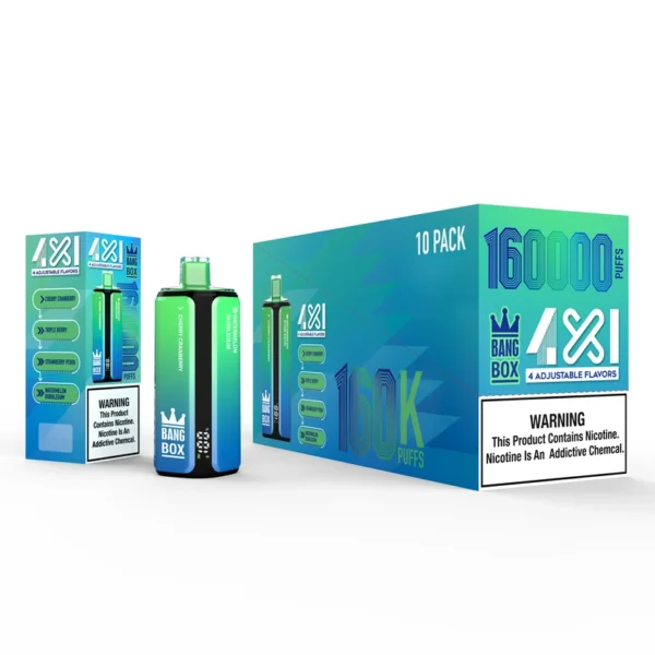 Bang Box 160K Puff 4 in 1 Gusti Regolabili Vape Usa e Getta Negozio Spedizione Gratuita