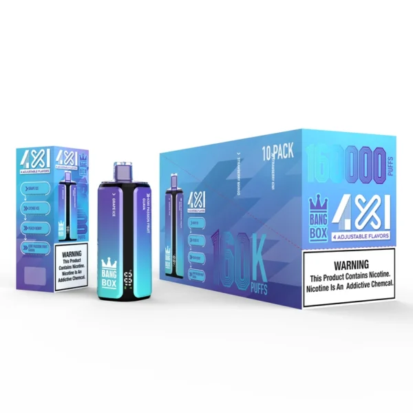 Bang Box 160K Puff 4 in 1 Gusti Regolabili Vape Usa e Getta Negozio Spedizione Gratuita