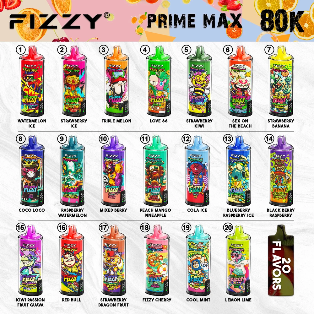 Fizzy 80K Puff Prime Max Vape Usa E Getta Magazzino UE Spedizione Gratuita 16 Fizzy 80K Puff Prime Max Vape Usa E Getta Magazzino UE Spedizione Gratuita