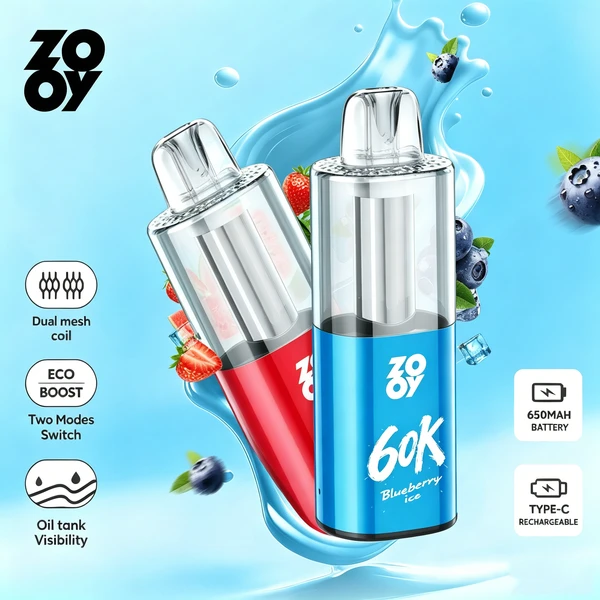 Cart 1 ZOOY 60K Puff Crystal Vape Usa E Getta Magazzino UE Spedizione Gratuita