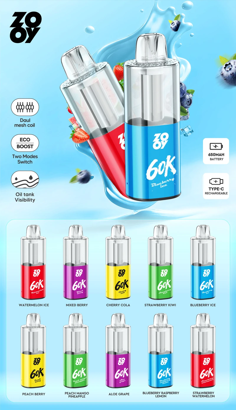 ZOOY 60K Puff Crystal Vape Usa E Getta Magazzino UE Spedizione Gratuita 16 ZOOY 60K Puff Crystal Vape Usa E Getta Magazzino UE Spedizione Gratuita
