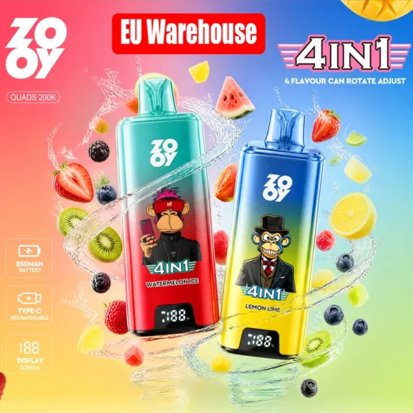 ZOOY 200K Tiri Puff 4 in 1 Vape Sigaretta elettronica