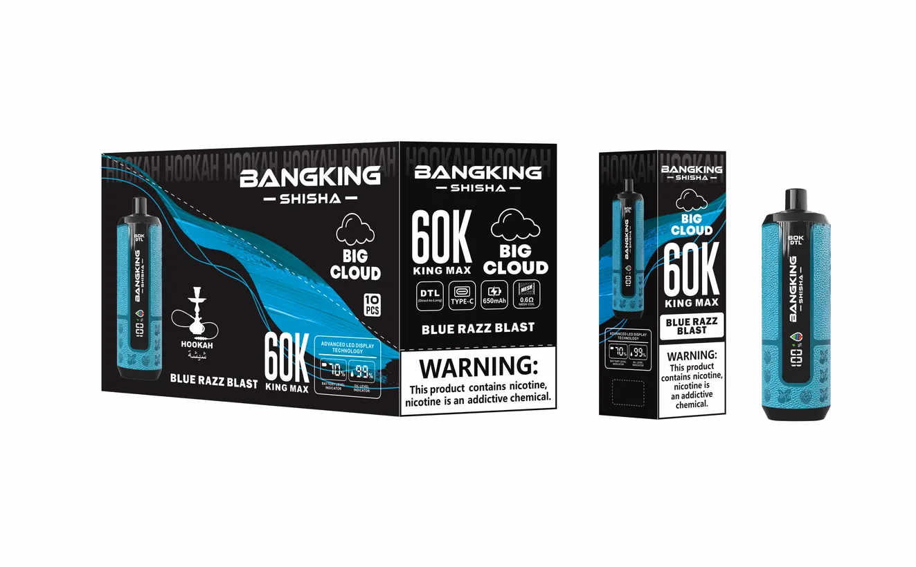 Bang King 60k Tiri 60000 Puffs Shisha Vape Vendita all'ingrosso Sigaretta Elettronica usa e getta 16 Bang King 60k Tiri 60000 Puffs Shisha Vape