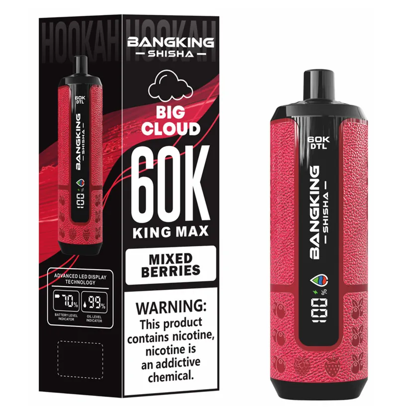 Bang King 60k Tiri 60000 Puffs Shisha Vape Vendita all'ingrosso Sigaretta Elettronica usa e getta 8 Bang King 60k Tiri 60000 Puffs Shisha Vape