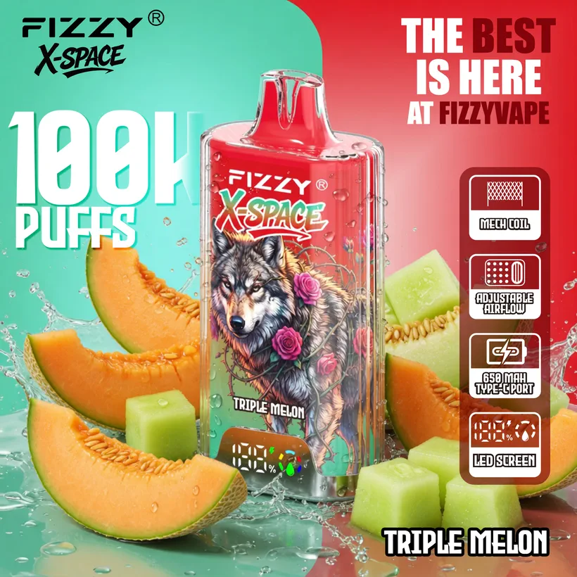 Fizzy 100K Tiri Puff X-Space Cristallo Vape Sigaretta elettronica usa e getta magazzino Europa 3 Fizzy 100K Tiri Puff X-Space Cristallo Vape