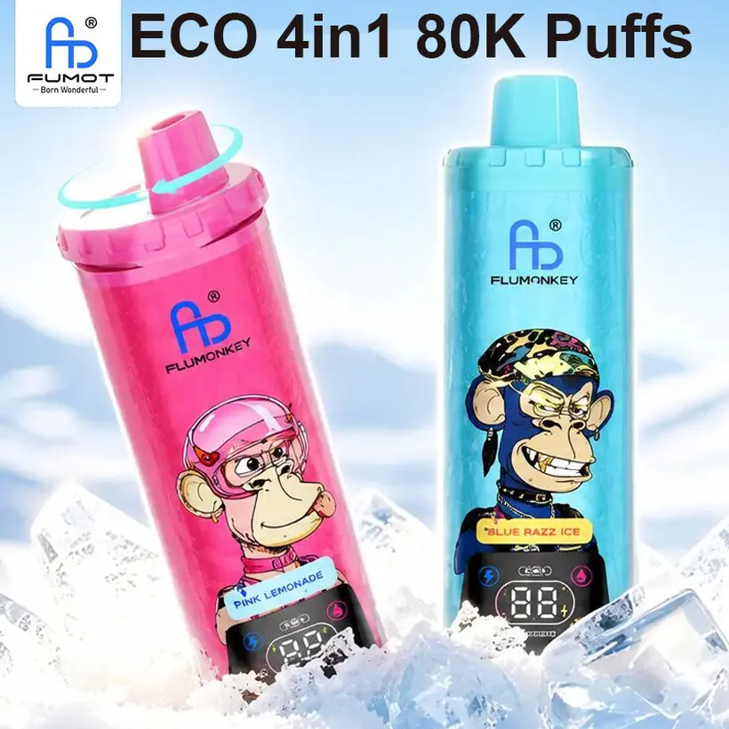 Fumot 80k Tiri Puffs ECO 4 in 1 Vape Vendita all'ingrosso Sigaretta Elettronica usa e getta 4 Fumot 80k Tiri Puffs ECO 4 in 1 Vape Vendita all'ingrosso Sigaretta Elettronica usa e getta