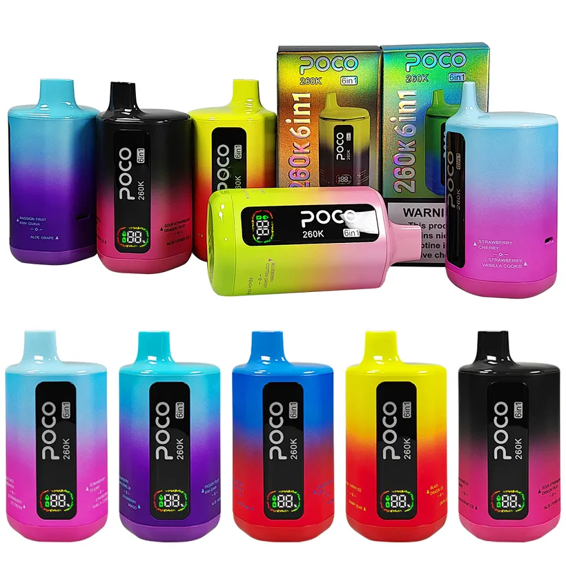 POCO 260K Tiri Puff 6 in 1 Vape Sigaretta elettronica usa e getta magazzino Europa 4 POCO 260K Tiri Puff 6 in 1 Vape