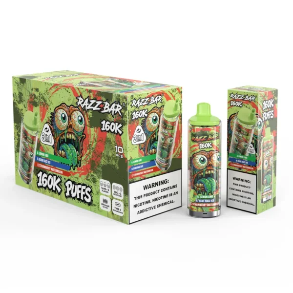 Razz Bar 160K Tiri Puff 3 in 1 Vape Sigaretta elettronica usa e getta magazzino Europa 13 Razz Bar 160K Tiri Puff 3 in 1 Vape