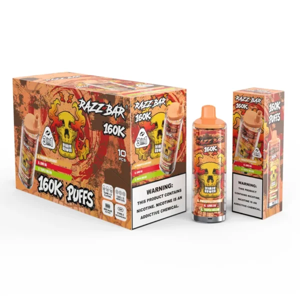 Razz Bar 160K Tiri Puff 3 in 1 Vape Sigaretta elettronica usa e getta magazzino Europa 12 Razz Bar 160K Tiri Puff 3 in 1 Vape