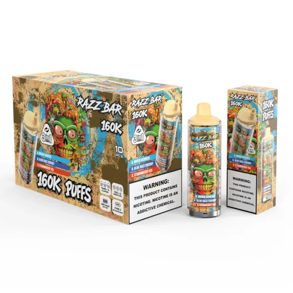 Razz Bar 160K Tiri Puff 3 in 1 Vape