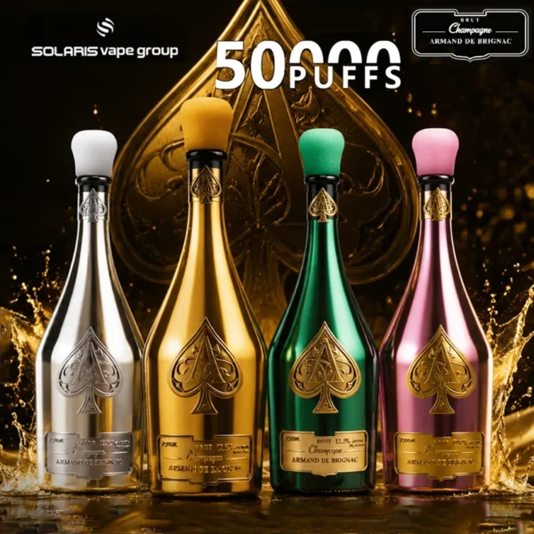 Solaris Champagne 50k Tiri 50000 Puffs Armand De Brignac Vape Vendita all'ingrosso Sigaretta Elettronica usa e getta 10 Solaris Champagne 50k Tiri 50000 Puffs Armand De Brignac Vape