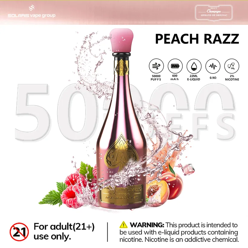 Solaris Champagne 50k Tiri 50000 Puffs Armand De Brignac Vape Vendita all'ingrosso Sigaretta Elettronica usa e getta 6 Solaris Champagne 50k Tiri 50000 Puffs Armand De Brignac Vape