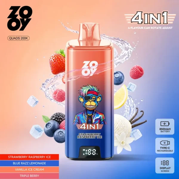 ZOOY 200K Tiri Puff 4 in 1 Vape Sigaretta elettronica