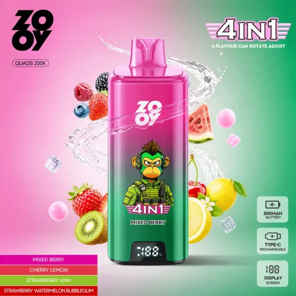ZOOY 200K Tiri Puff 4 in 1 Vape Sigaretta elettronica