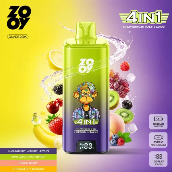 ZOOY 200K Tiri Puff 4 in 1 Vape Sigaretta elettronica