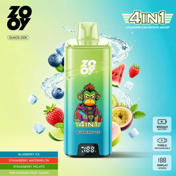 ZOOY 200K Tiri Puff 4 in 1 Vape Sigaretta elettronica