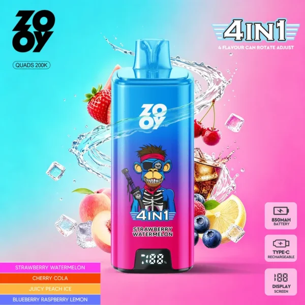 ZOOY 200K Tiri Puff 4 in 1 Vape Sigaretta elettronica