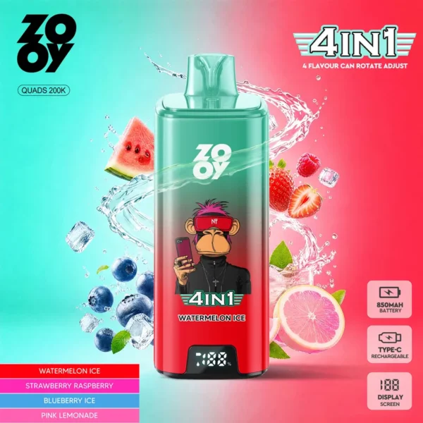 ZOOY 200K Tiri Puff 4 in 1 Vape Sigaretta elettronica