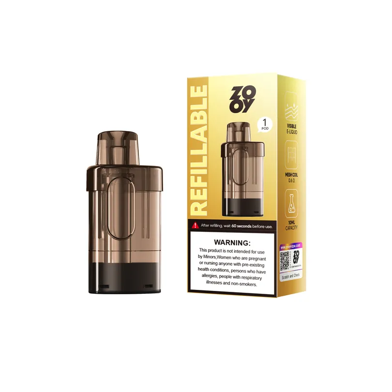 ZOOY Refillable Pod Vuoto Ricaricabile Serbatoio Liquido Visibile All'ingrosso Fabbrica Originale Vendita Online All'ingrosso 8 ZOOY Refillable Pod